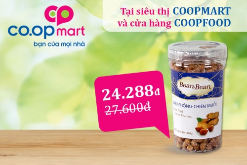 Khuyến mãi đậu phộng chiên muối hũ 180g 05/10/2016 đến 4/11/2016